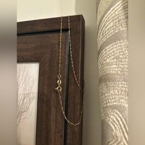 10k Solid Gold Chain Necklace 18”